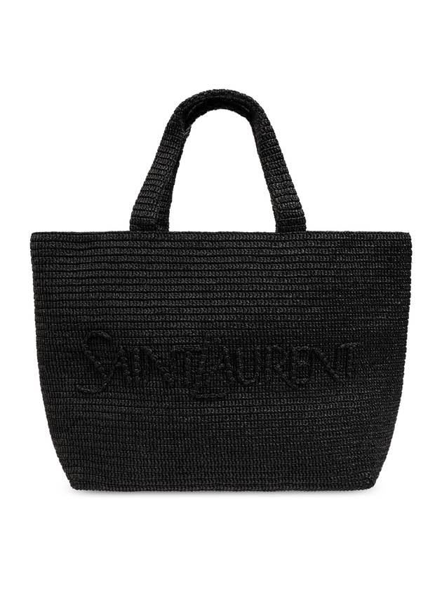 YSL Saint Laurent Saint Laurent Trending Tote Bag Raffia Black