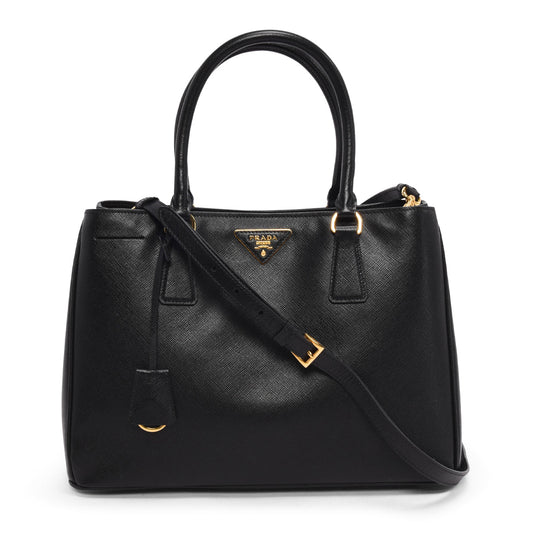 Prada Lux Galleria Tote Saffiano Black Medium Tote Bag