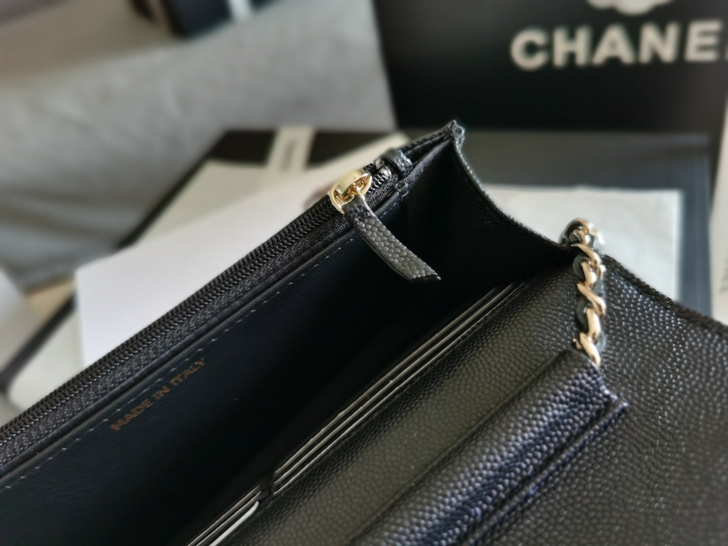 CHLMini 7in 18.5cm Black Flap Mini Bag