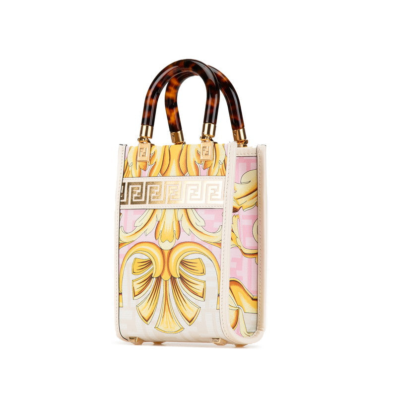 Fendi Fendace Sunshine Shopper 2Way Bag Leather Travel Bag