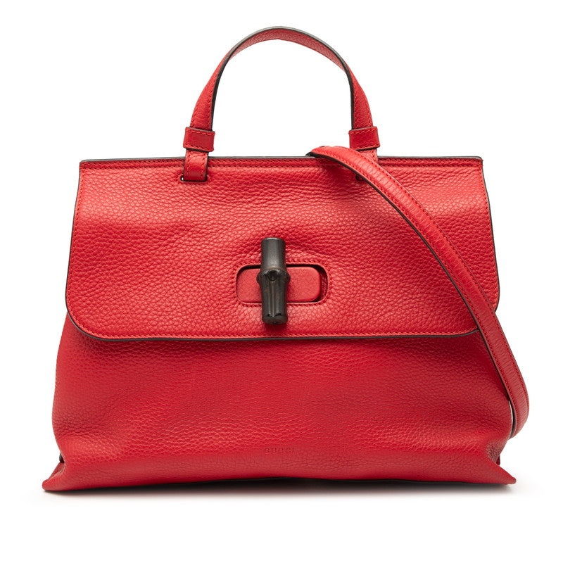 Gucci Daily Bamboo 2Way Bag Leather Travel Bag Bag 2