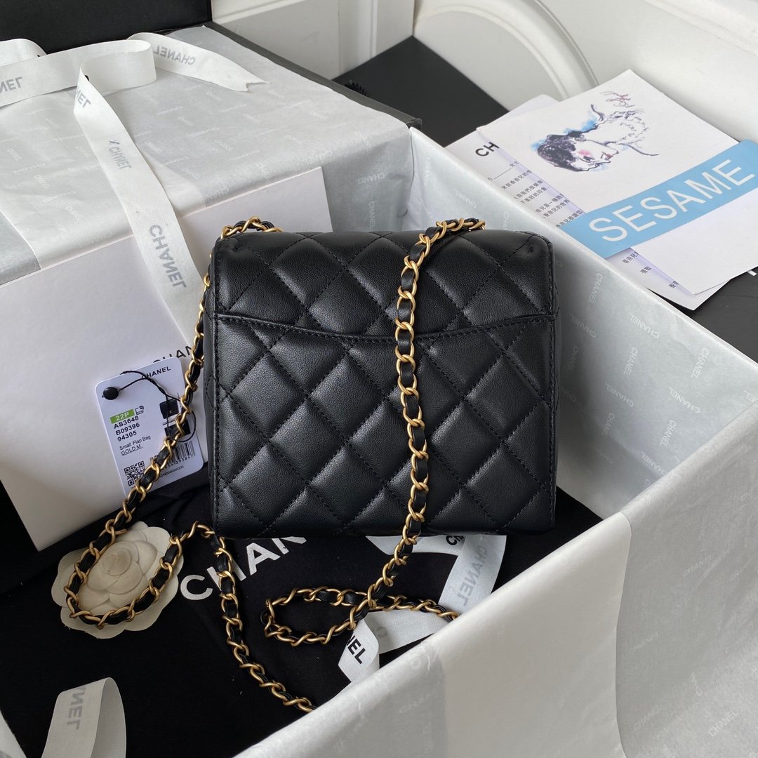 CHLMini , ’s 6.7in 17cm Black Flap Mini Bag