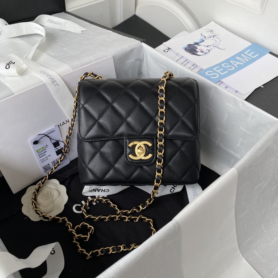 CHLMini , ’s 6.7in 17cm Black Flap Mini Bag