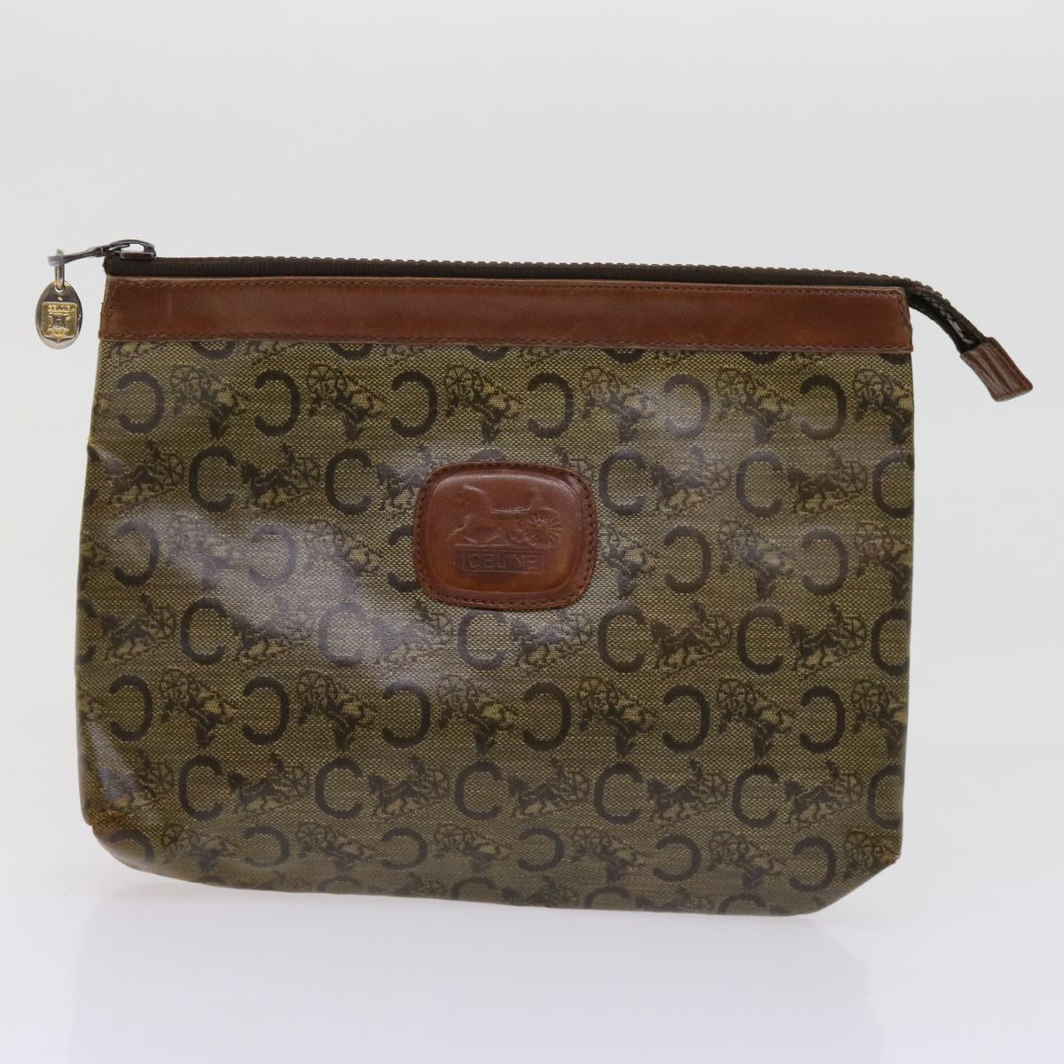 Luxury Macadam Clutch Bag Coated Set Canvas Brown
