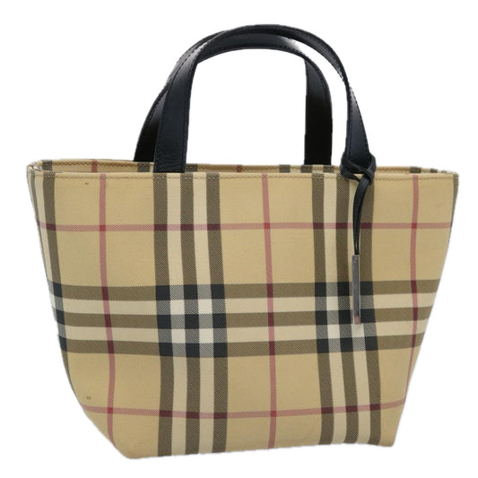 Burberry Luxury Nova Check Hand Bag Coated Auth Bs10942 Canvas Beige Travel Bag