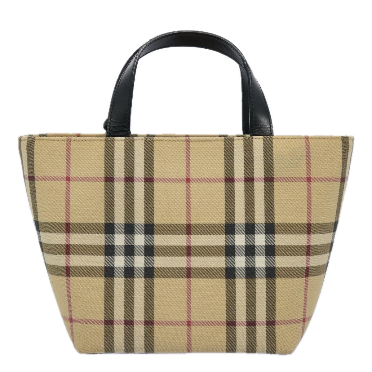 Burberry Luxury Nova Check Hand Bag Coated Auth Bs10942 Canvas Beige Travel Bag