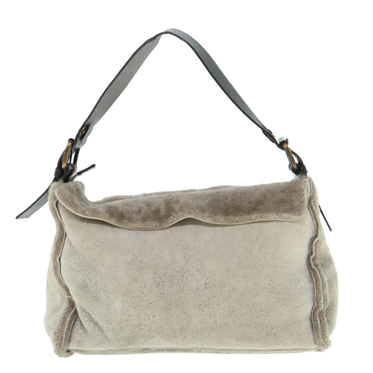 Luxury Hand Bag Fur Beige Travel Bag