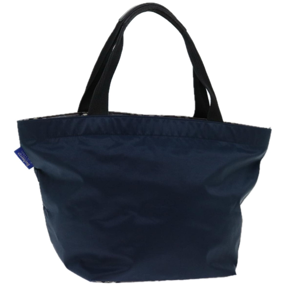 Burberry Luxury ss Label Hand Bag Auth Bs12309 Nylon Blue Navy Travel Bag