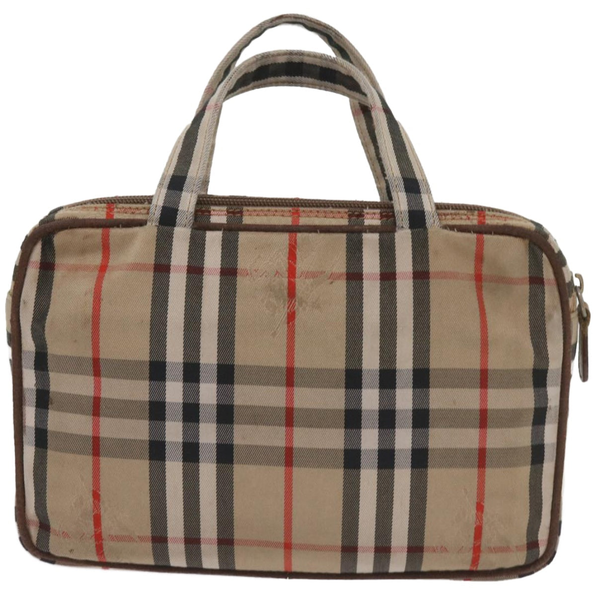 Burberry Luxury ss Nova Check Hand Bag Auth Bs12412 Canvas Beige Travel Bag