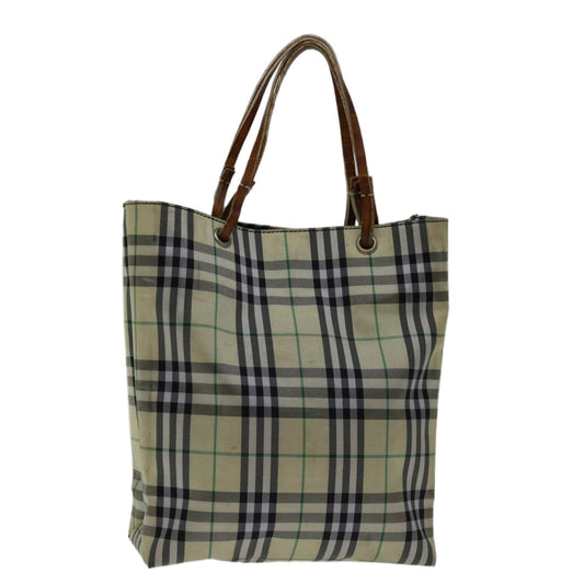 Burberry Luxury Nova Check Hand Bag Auth Bs12545 Nylon Beige Travel Bag