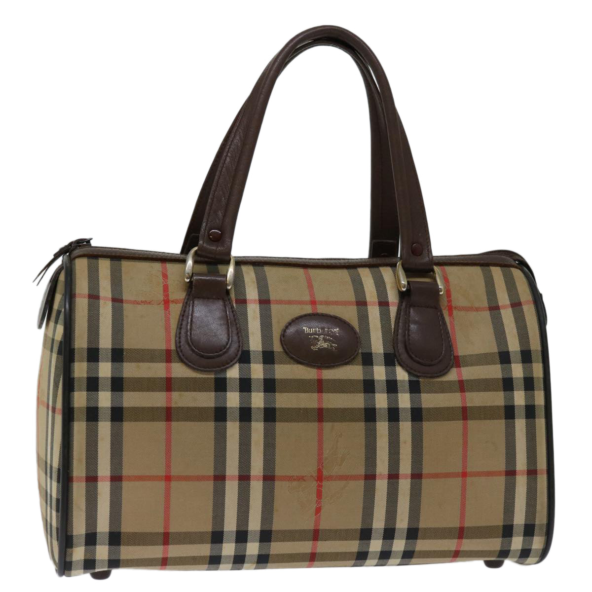 Burberry Luxury ss Nova Check Hand Bag Auth Bs12607 Canvas Beige Travel Bag