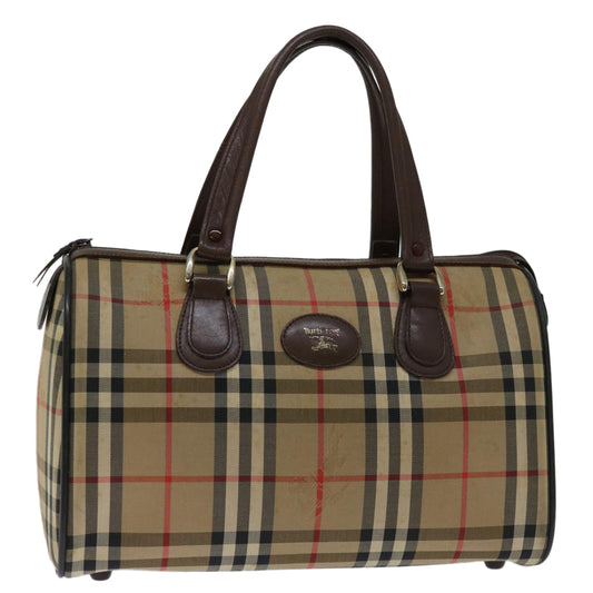Burberry Luxury ss Nova Check Hand Bag Auth Bs12607 Canvas Beige Travel Bag
