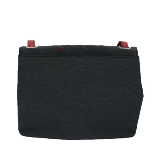 Burberry Luxury Shoulder Bag Auth Bs12799 Canvas Black Red