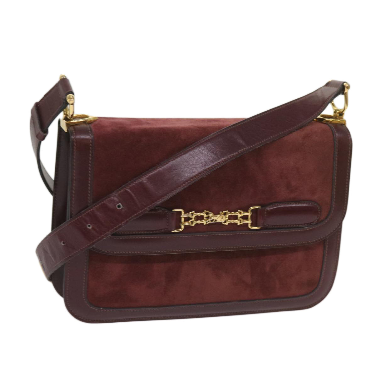 Luxury Shoulder Bag Suede Red