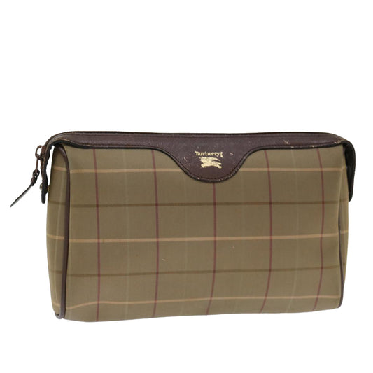 Burberry Luxury ss Nova Check Clutch Bag Auth Bs13367 Canvas Brown