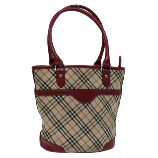 Burberry Luxury Nova Check Shoulder Bag Auth Bs13392 Canvas Beige