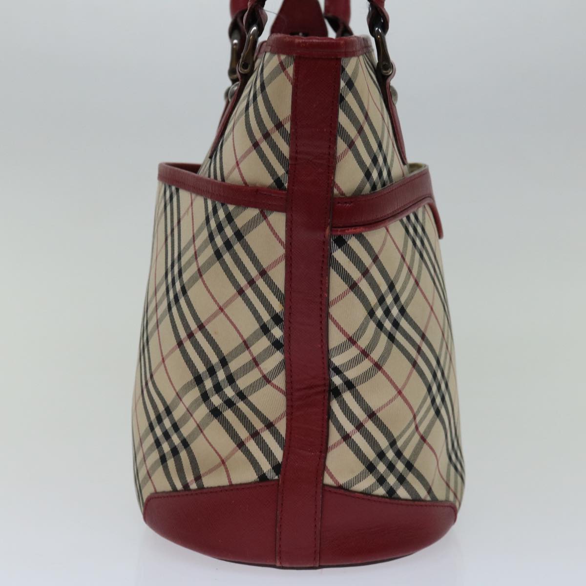 Burberry Luxury Nova Check Shoulder Bag Auth Bs13392 Canvas Beige