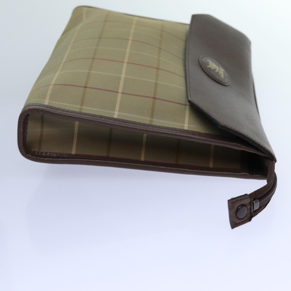 Burberry Luxury ss Nova Check Clutch Bag Auth Bs13777 Canvas Brown Beige