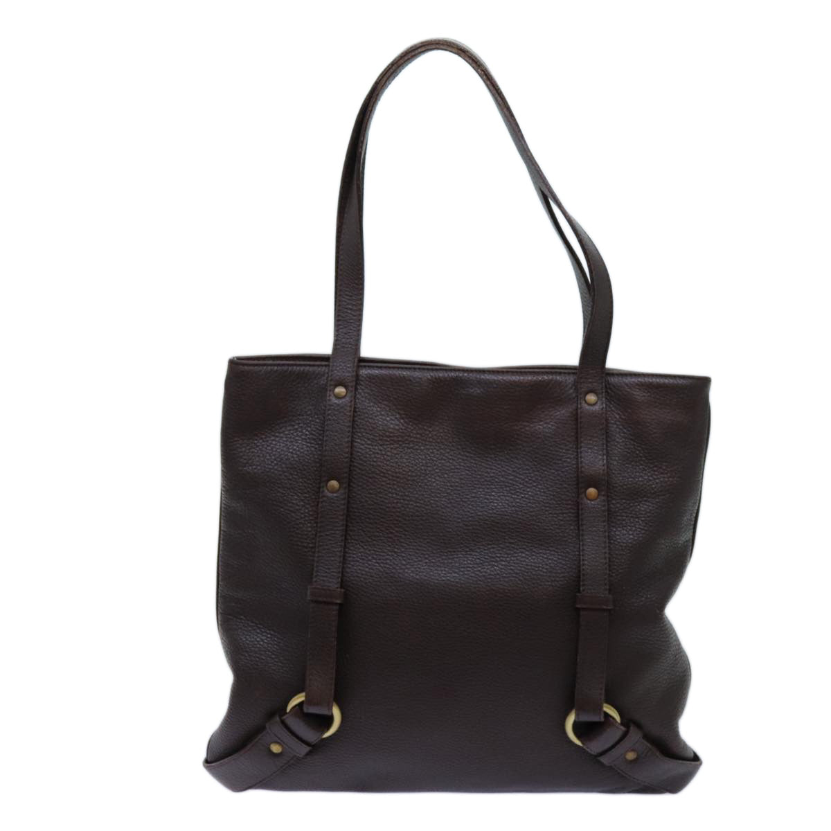 Burberry Luxury Tote Bag Auth Bs13779 Leather Brown