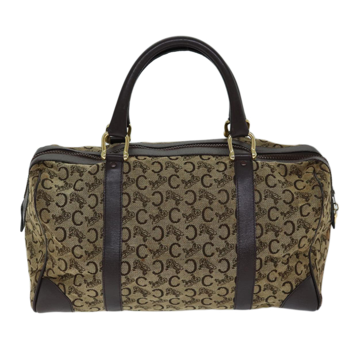 Luxury C Macadam Boston Bag Canvas Brown Travel Bag
