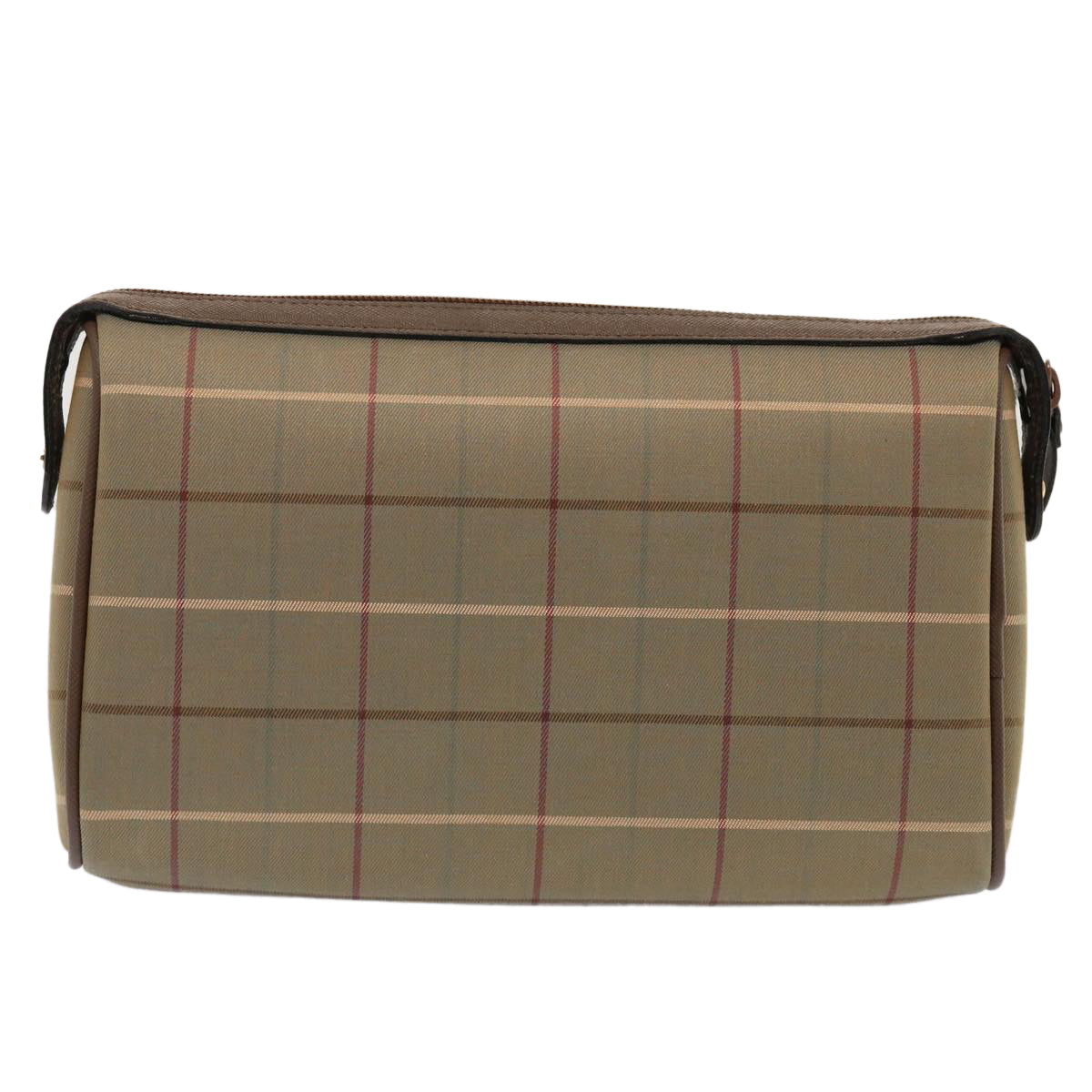 Burberry Luxury ss Nova Check Clutch Bag Auth Bs14027 Canvas Beige