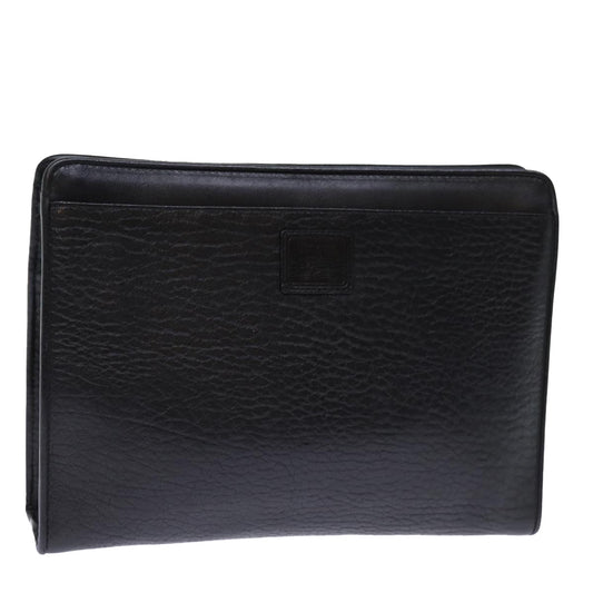 Burberry Luxury ss Clutch Bag Auth Bs14320 Leather Black