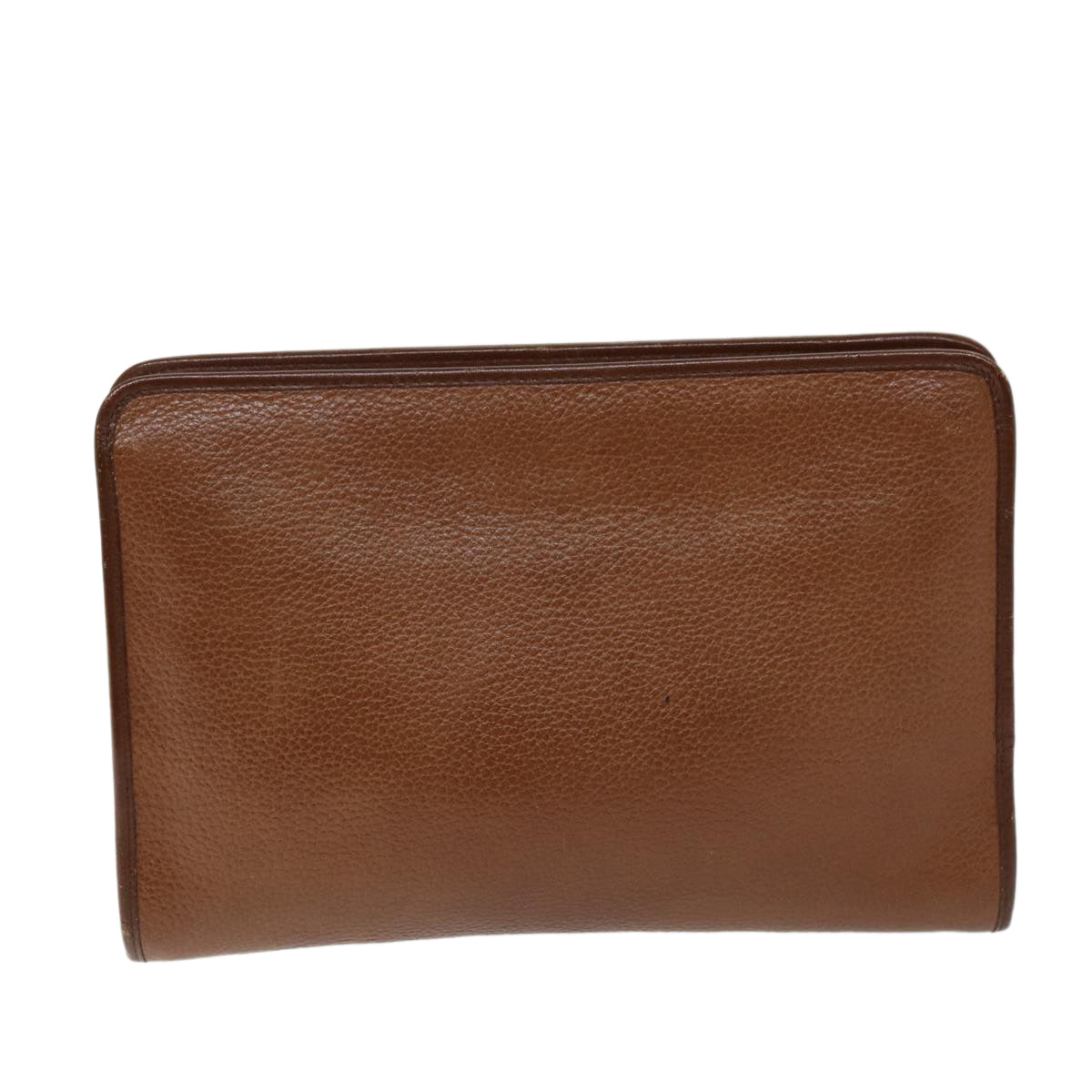 Burberry Luxury ss Clutch Bag Auth Bs14350 Leather Brown