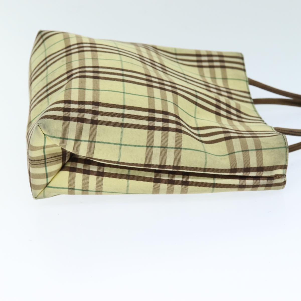 Burberry Luxury Nova Check Hand Bag Auth Bs14382 Canvas Yellow Travel Bag