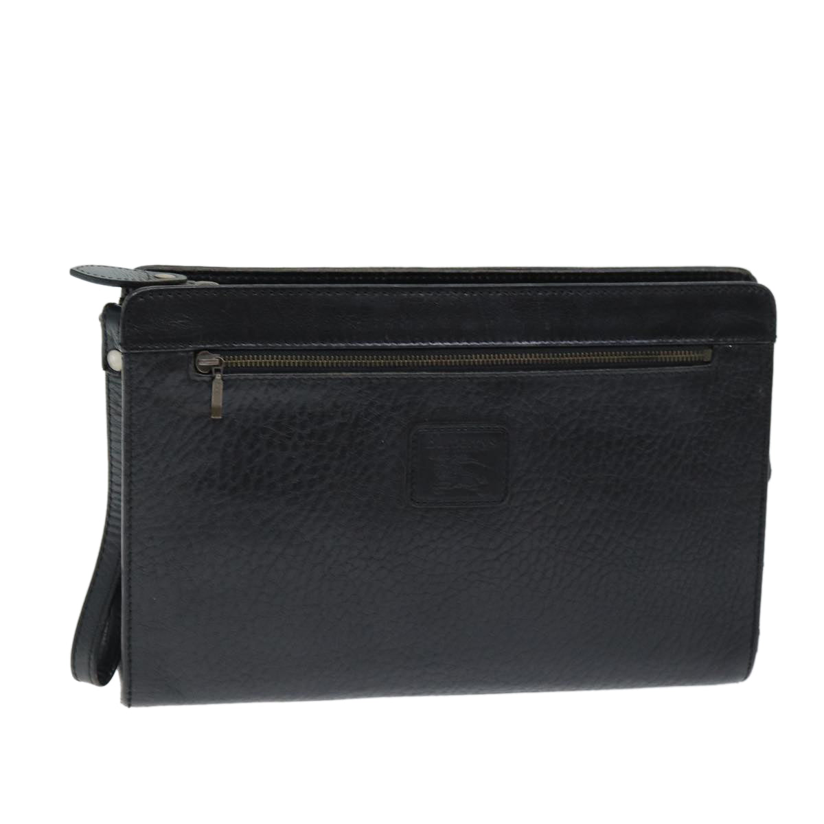 Burberry Luxury ss Clutch Bag Auth Bs14433 Leather Black