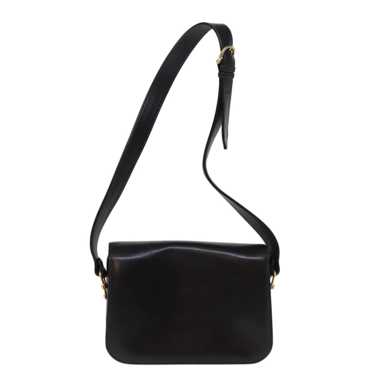 Luxury Horse Carriage Shoulder Bag Leather Black
