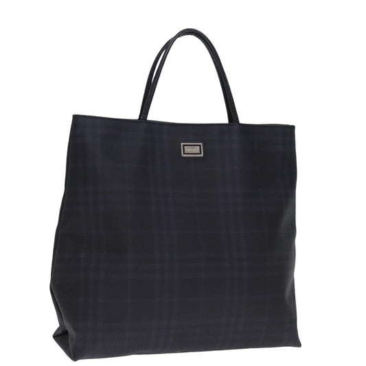 Burberry Luxury Nova Check Hand Bag Coated Auth Bs14826 Canvas Black Travel Bag