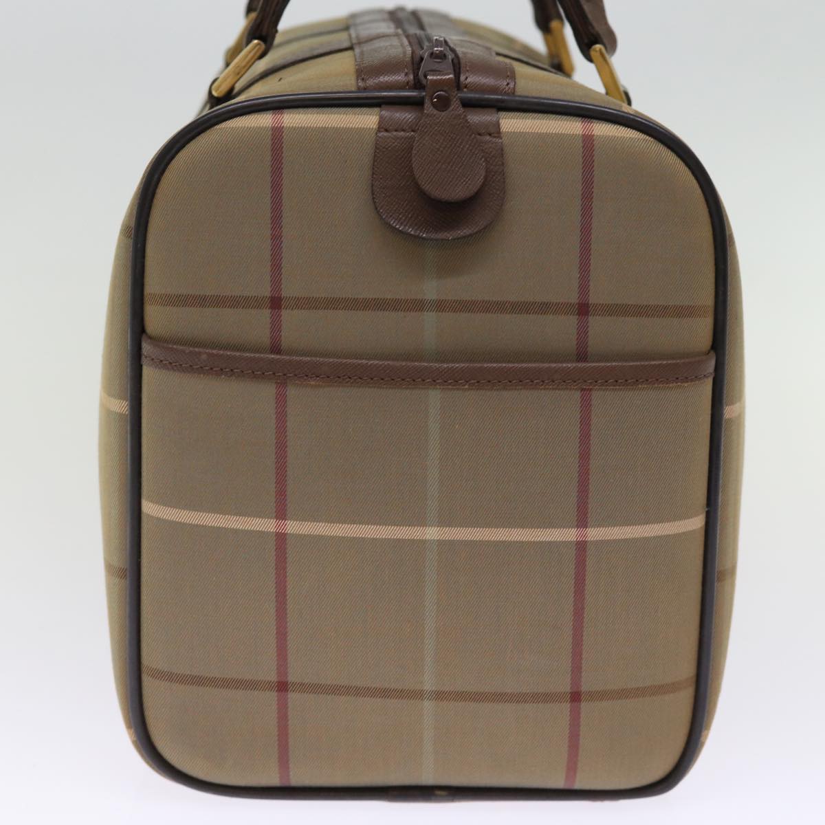 Burberry Luxury ss Nova Check Boston Bag Khaki Auth Canvas Travel Bag