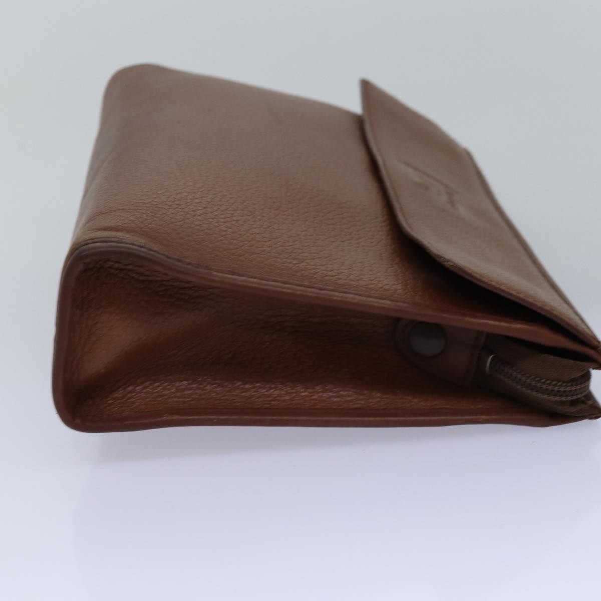 Burberry Luxury ss Clutch Bag Auth Bs14953 Leather Brown
