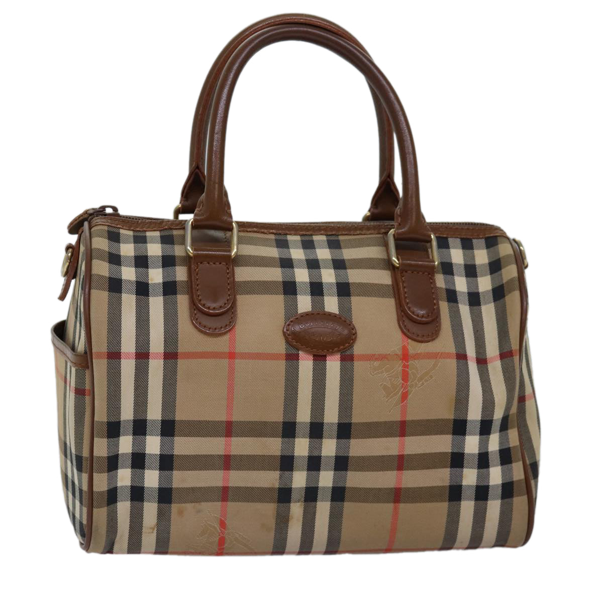 Burberry Luxury ss Nova Check Hand Bag Auth Bs14956 Canvas Beige Travel Bag