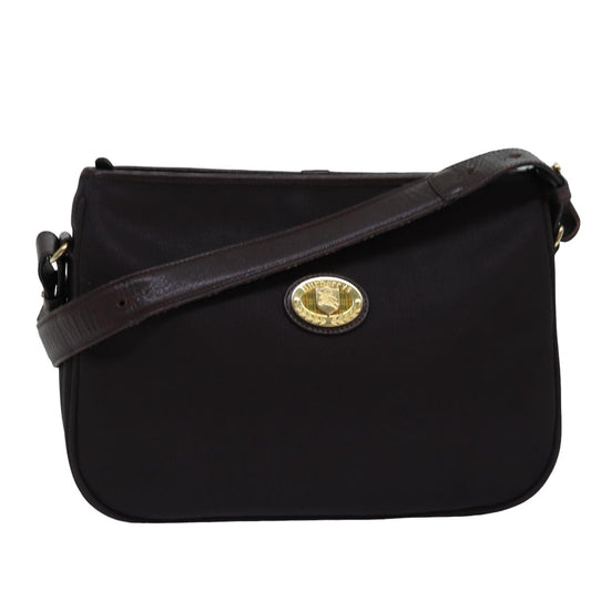 Burberry Luxury ss Shoulder Bag Pvc Auth Bs15062 Leather Brown