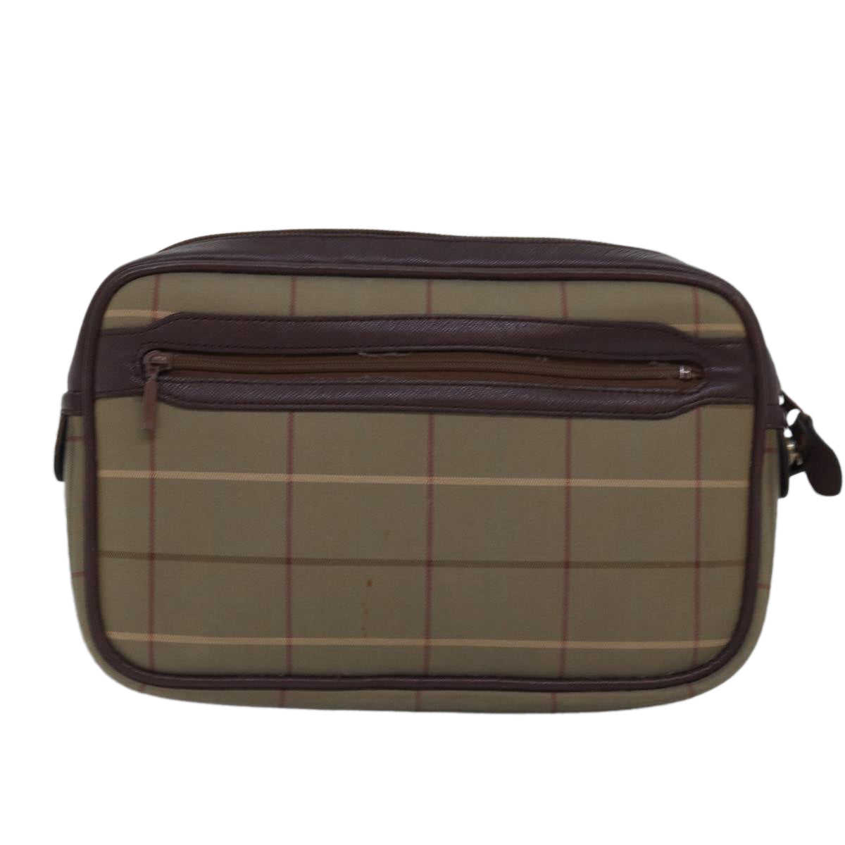 Burberry Luxury ss Nova Check Clutch Bag Auth Bs15066 Canvas Beige