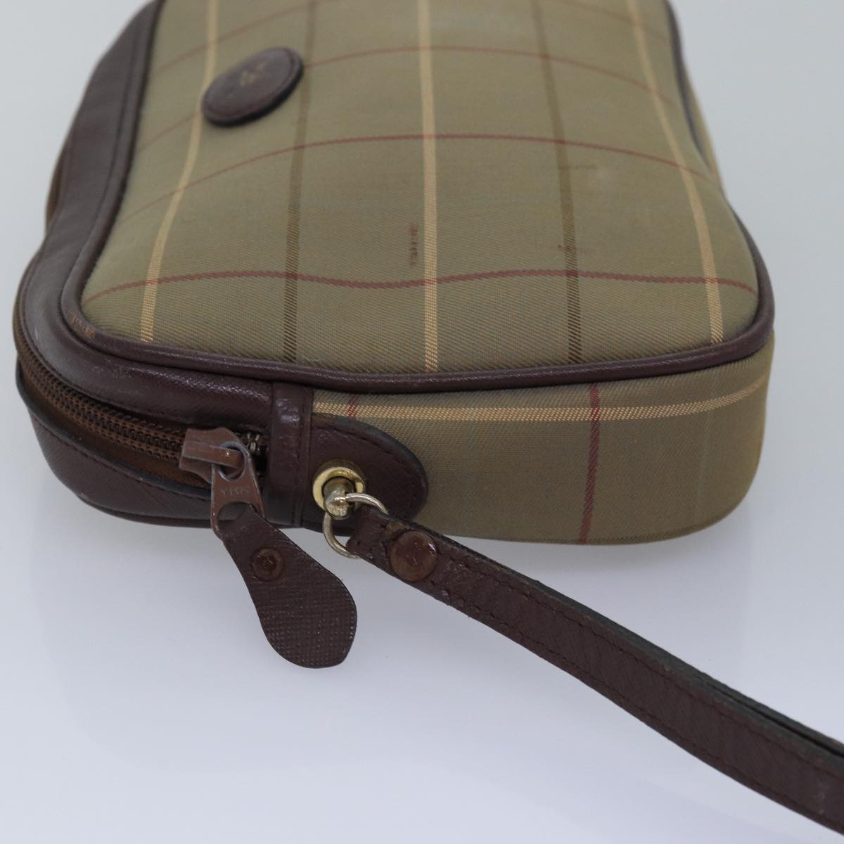 Burberry Luxury ss Nova Check Clutch Bag Auth Bs15066 Canvas Beige