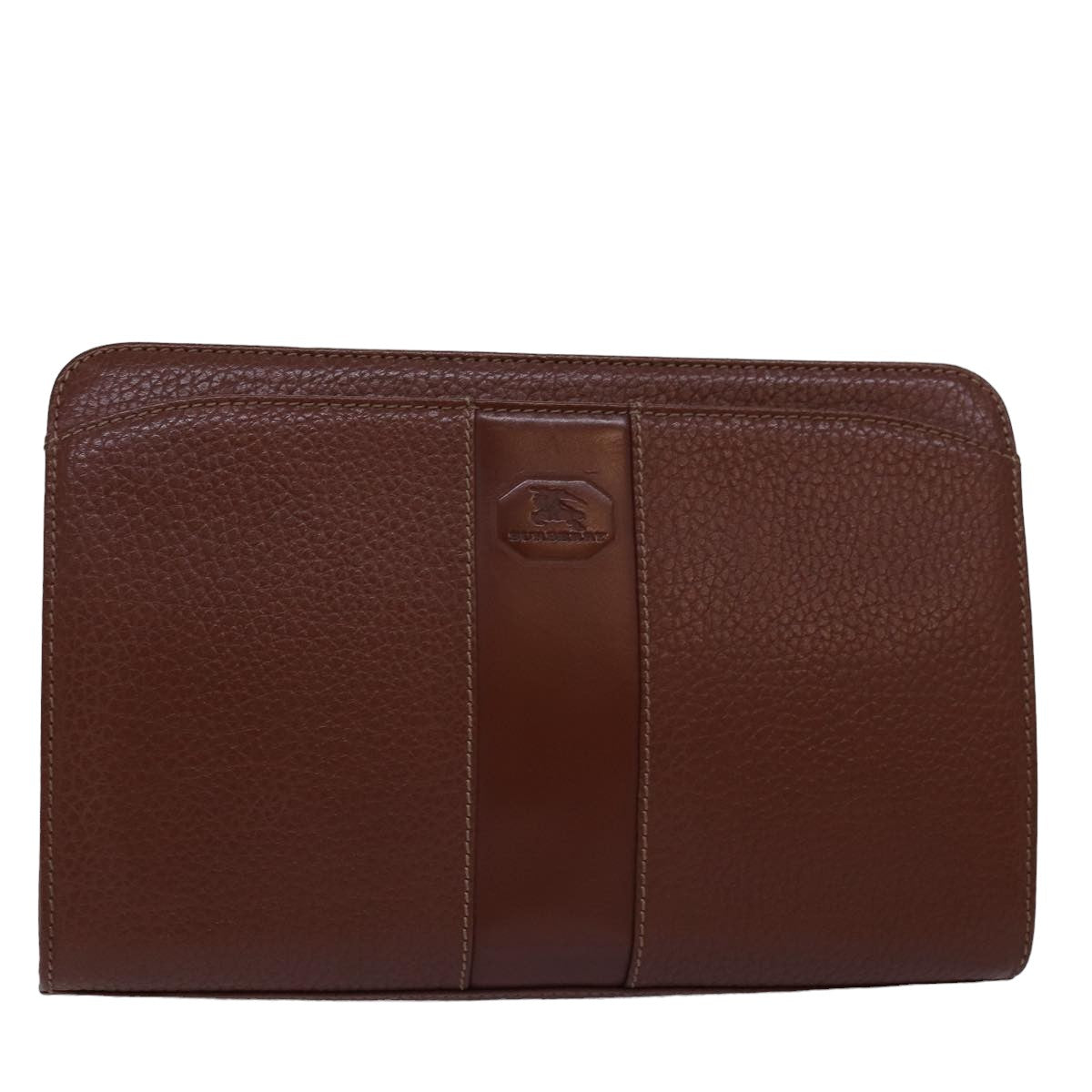 Burberry Luxury ss Clutch Bag Auth Bs15138 Leather Brown