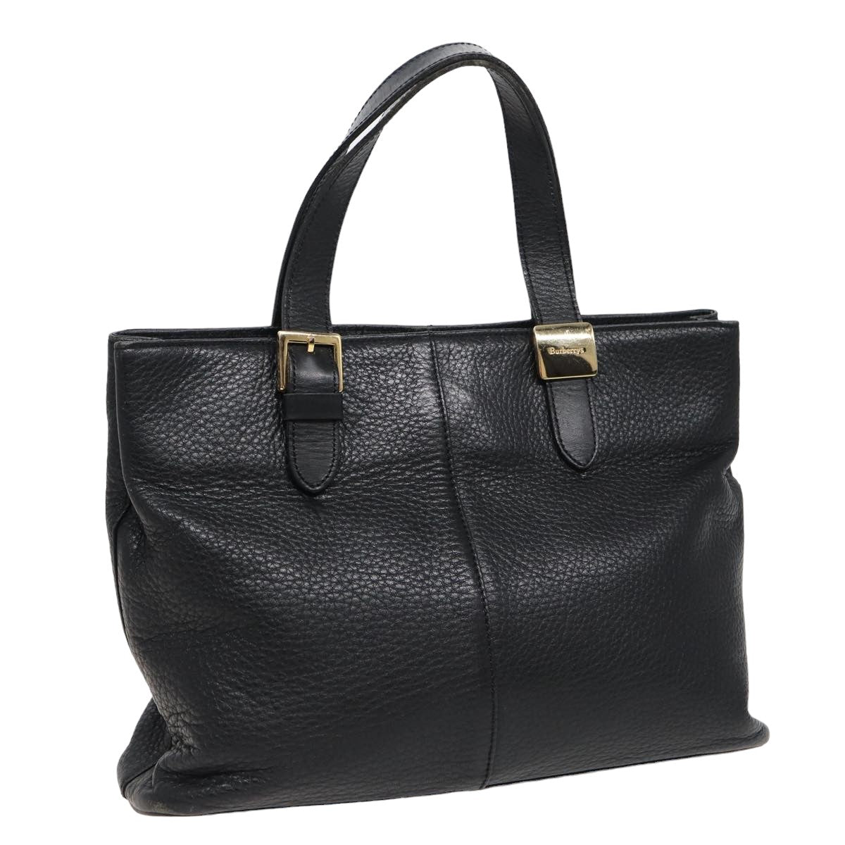 Burberry Luxury ss Hand Bag Auth Bs15308 Leather Black Travel Bag