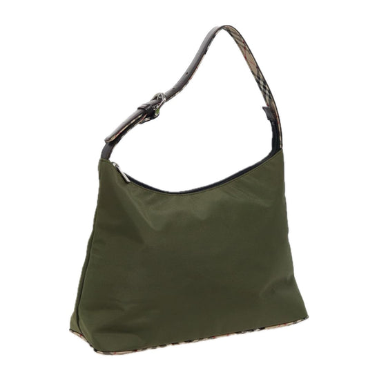 Burberry Luxury ss Label Shoulder Bag Khaki Auth Bs15353 Nylon Blue
