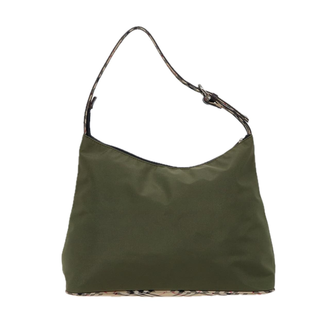 Burberry Luxury ss Label Shoulder Bag Khaki Auth Bs15353 Nylon Blue