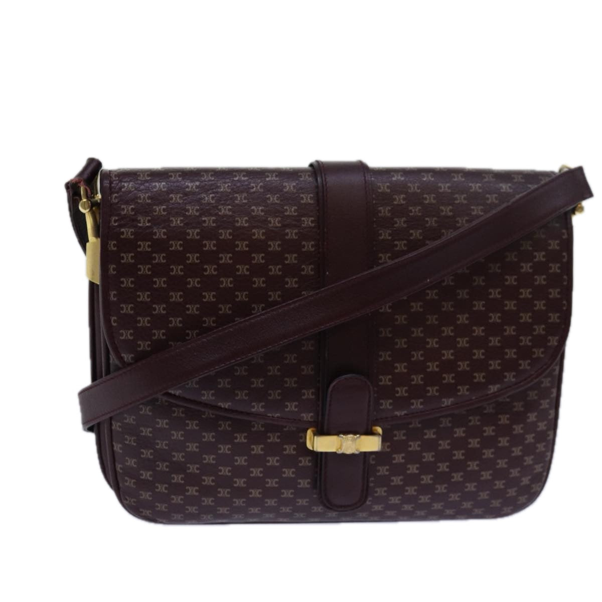 Luxury Macadam Shoulder Bag Leather Canvas Leather Red
