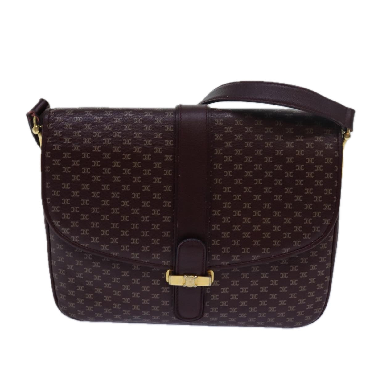 Luxury Macadam Shoulder Bag Leather Canvas Leather Red