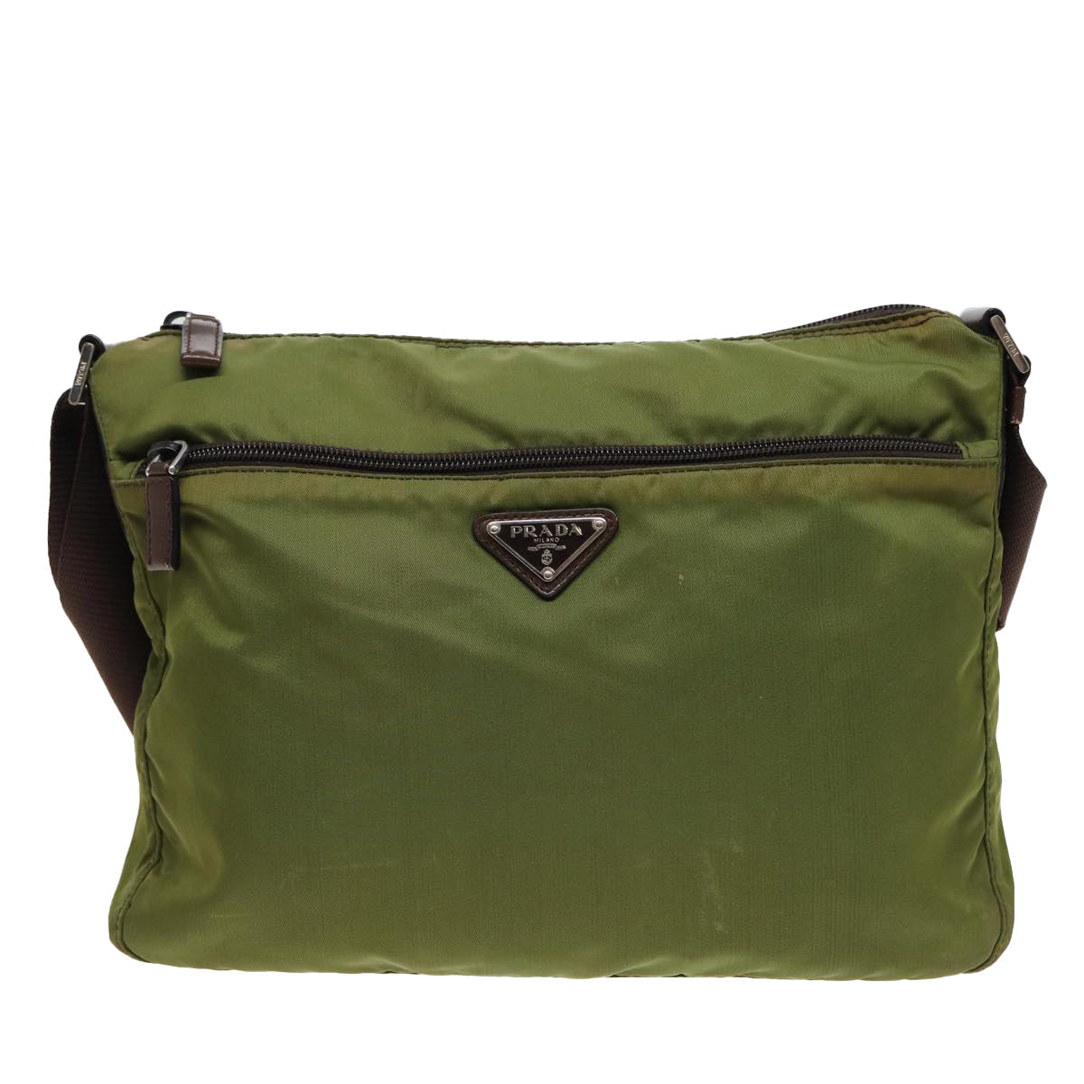 Prada Shoulder Bag Khaki Auth Nylon Khaki Auth Bs15592