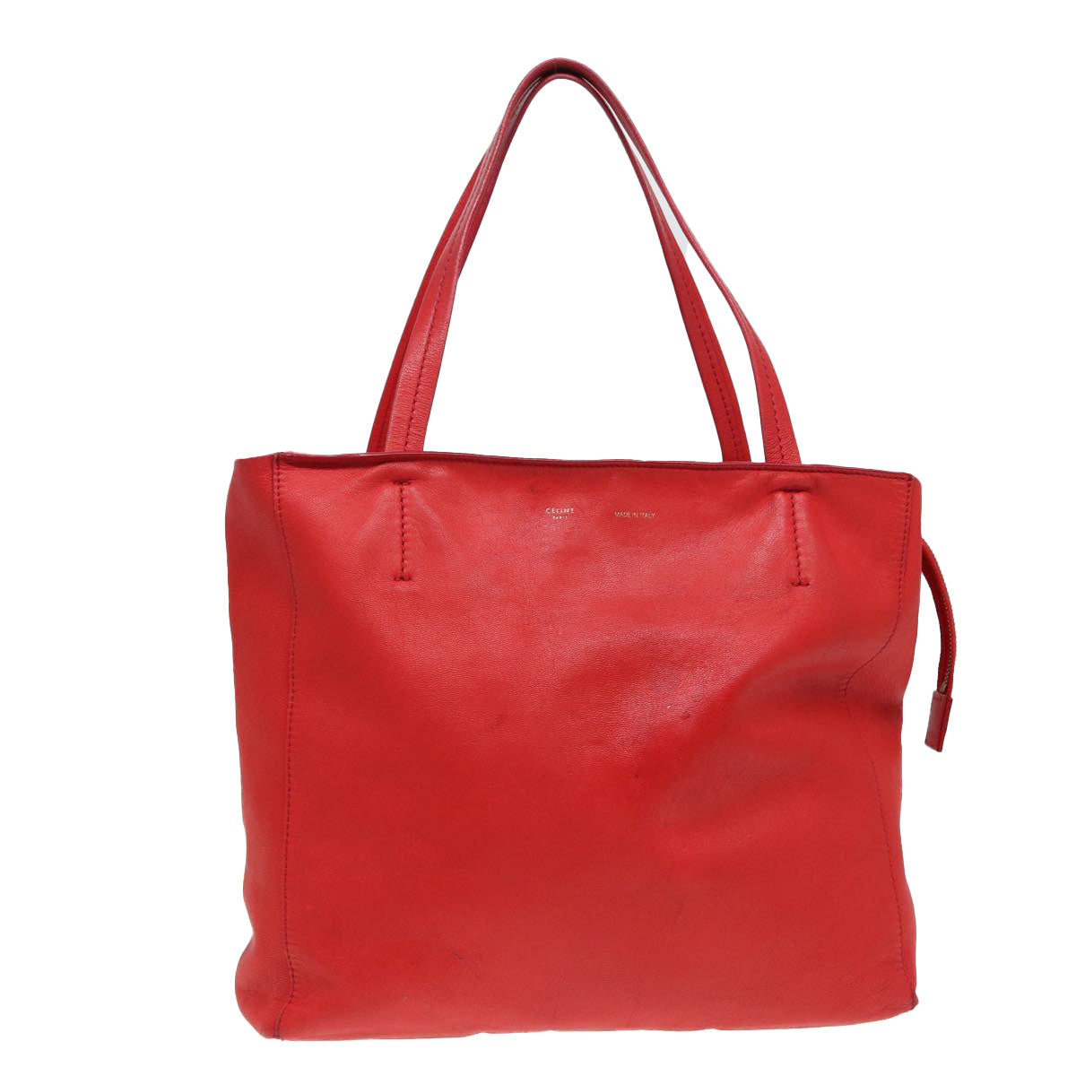 Luxury Tote Bag Leather Red
