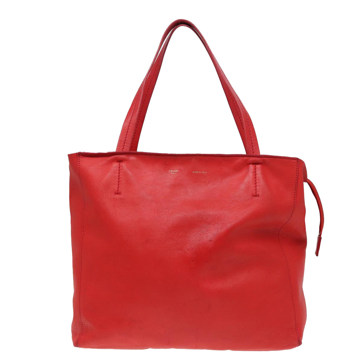 Luxury Tote Bag Leather Red