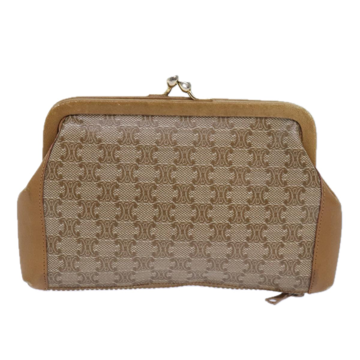 Luxury Macadam Pouch Handbag Canvas Beige Travel Bag
