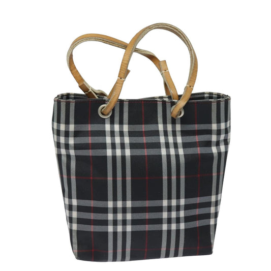 Burberry Luxury Nova Check Hand Bag Auth Bs15673 Nylon Black Travel Bag