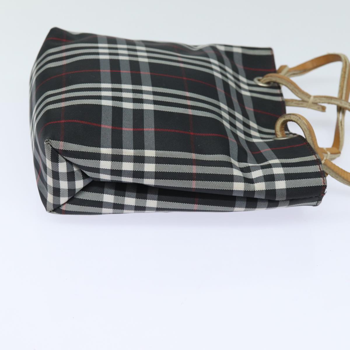 Burberry Luxury Nova Check Hand Bag Auth Bs15673 Nylon Black Travel Bag