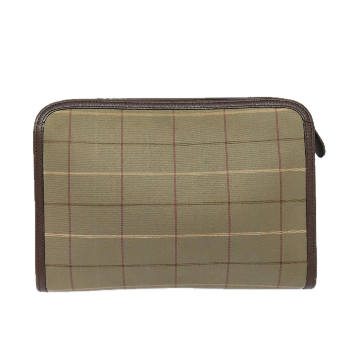 Burberry Luxury ss Nova Check Clutch Bag Auth Bs15676 Canvas Beige
